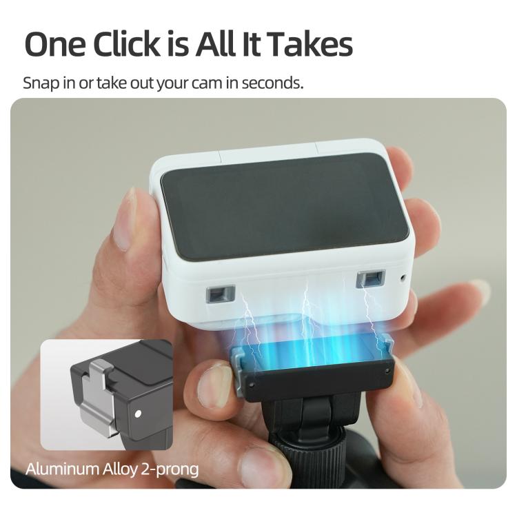 For Insta360 GO Ultra Sunnylife Magnetic Flexible Adhesive Helmet Mount Base Quick-Release Action Camera Holder, For Insta360 GO Ultra