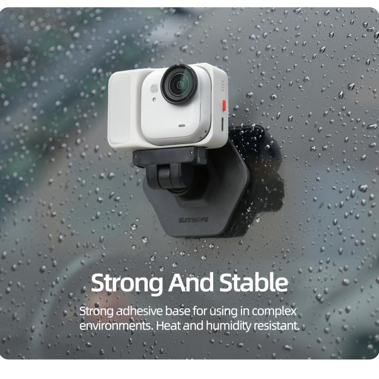 For Insta360 GO Ultra Sunnylife Magnetic Flexible Adhesive Helmet Mount Base Quick-Release Action Camera Holder, For Insta360 GO Ultra