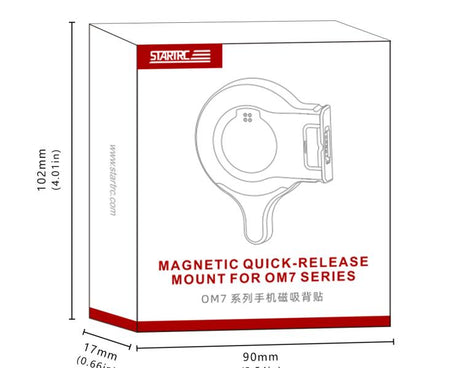 For DJI OM 7 / 7P STARTRC Magsafe Ring Adapter Phone Holder, For DJI OM 7 / 7P Magnetic Adapter