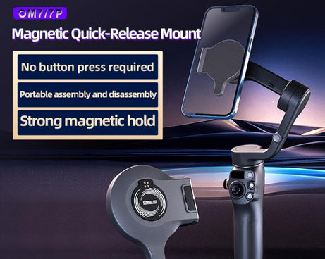 For DJI OM 7 / 7P STARTRC Magsafe Ring Adapter Phone Holder, For DJI OM 7 / 7P Magnetic Adapter