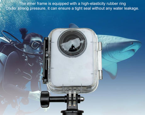 For DJI Osmo 360 50m Depth Waterproof Housing Case with Lens Silicone Cap, For DJI Osmo 360