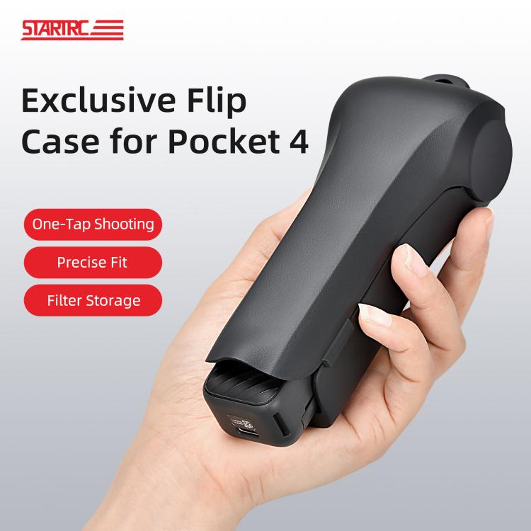 For DJI Osmo Pocket 4 STARTRC Storage Box Protective Case Flip Cover, For DJI Osmo Pocket 4