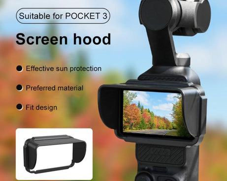 For DJI Osmo Pocket 3 BRDRC Sunshade Hood Screen Shade