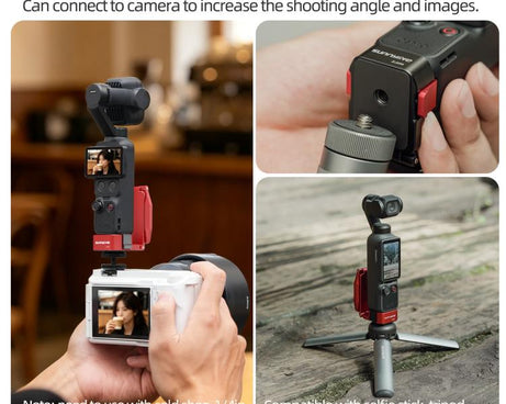 For DJI Osmo Pocket 4P / 4 / 3 Sunnylife Metal Quick-Release Magnetic Mount Tabletop Base Bracket Angles Adjustable Stand, OP4-ZJ259