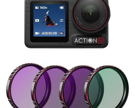For DJI Osmo Action 5 Pro STARTRC 4 in 1 CPL ND8 ND16 ND32 Camera Lens Filter, For DJI Osmo Action 5 Pro