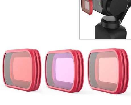 3 PCS PGYTECH P-18C-017 Profession Diving Lens Filter Suit for DJI Osmo Pocket