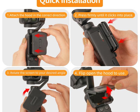 Sunnylife Screen Sun Hood Guard Screen Monitor Cover Protector For DJI Osmo Pocket 4P / 4 / 3