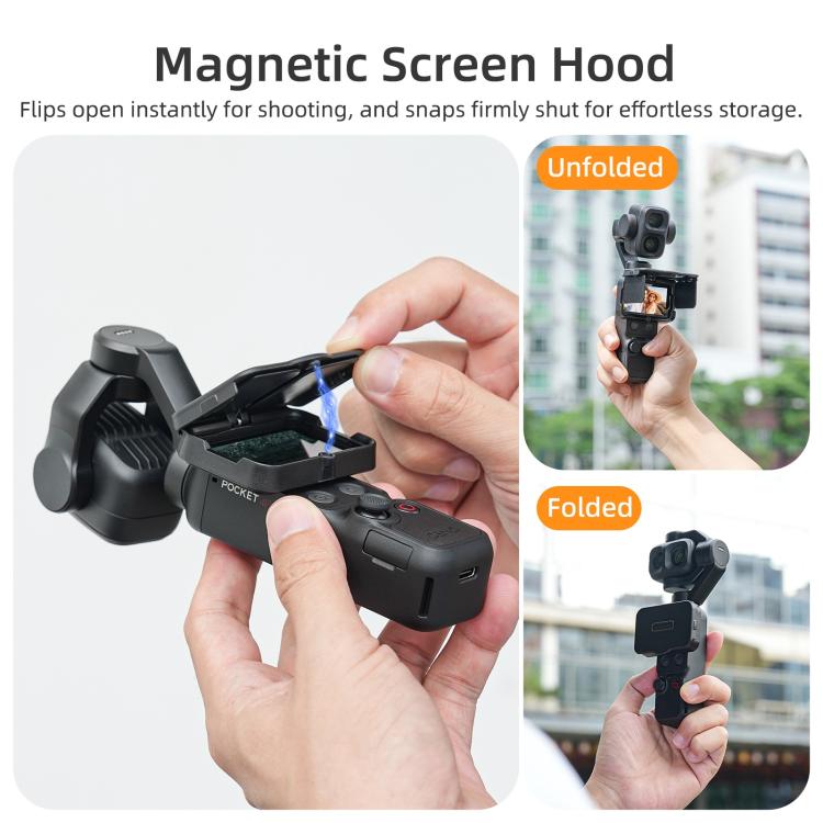 Sunnylife Screen Sun Hood Guard Screen Monitor Cover Protector For DJI Osmo Pocket 4P / 4 / 3