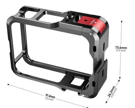 For DJI Osmo 360 / 360 II STARTRC Metal Cage Frame with Cold Shoe, For DJI Osmo 360 / 360 II