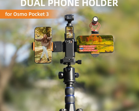 For DJI OSMO Pocket 3 Sunnylife ZJ756 Expanded Dual Phone Clamp Holder