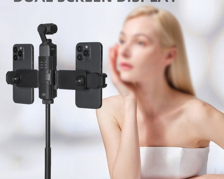 For DJI OSMO Pocket 3 Sunnylife ZJ756 Expanded Dual Phone Clamp Holder