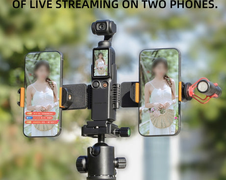 For DJI OSMO Pocket 3 Sunnylife ZJ756 Expanded Dual Phone Clamp Holder