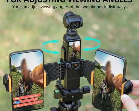 For DJI OSMO Pocket 3 Sunnylife ZJ756 Expanded Dual Phone Clamp Holder