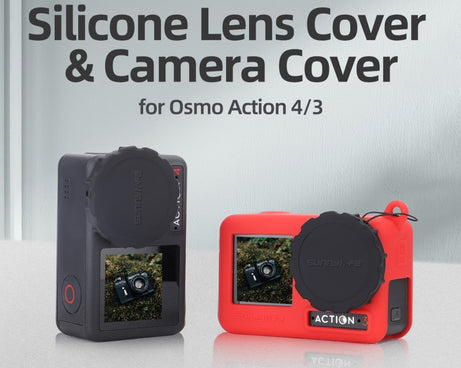 For DJI Osmo Action 3 / 4 Sunnylife 2pcs Scratch-resistant Camera Lens Cap Cover