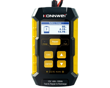 KONNWEI KW510 3 in 1 Car Battery Tester / Charger / Repairer, Support 8 Languages, KW510(EU Plug), KW510(US Plug)