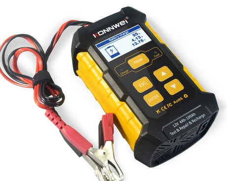 KONNWEI KW510 3 in 1 Car Battery Tester / Charger / Repairer, Support 8 Languages, KW510(EU Plug), KW510(US Plug)