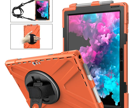 Shockproof Colorful Silicone + PC Protective Case with Holder & Hand Strap & Pen Slot, For Microsoft Surface Pro 4 / 5, For Microsoft Surface Pro 6 / 7