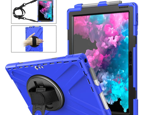 Shockproof Colorful Silicone + PC Protective Case with Holder & Hand Strap & Pen Slot, For Microsoft Surface Pro 4 / 5, For Microsoft Surface Pro 6 / 7