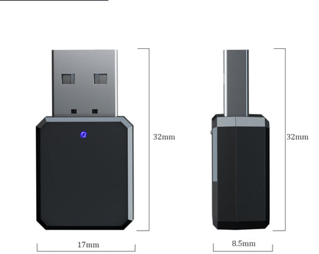 KN318 USB Bluetooth 5.1 Adapter Audio Receiver, KN318