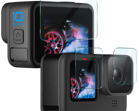 IMAK 3 in 1 Camera Lens and Screen Tempered Glass Film, For GoPro HERO10 Black