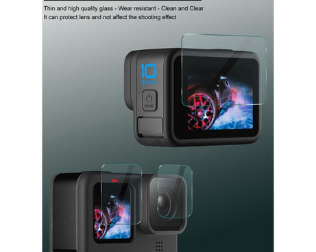 IMAK 3 in 1 Camera Lens and Screen Tempered Glass Film, For GoPro HERO10 Black
