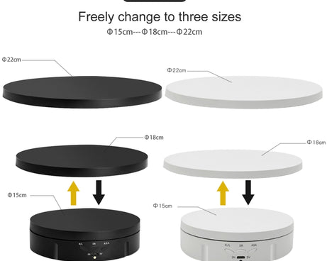 Electric Rotating Display Stand Turntable, 3 in 1, 3 in 1 Remote