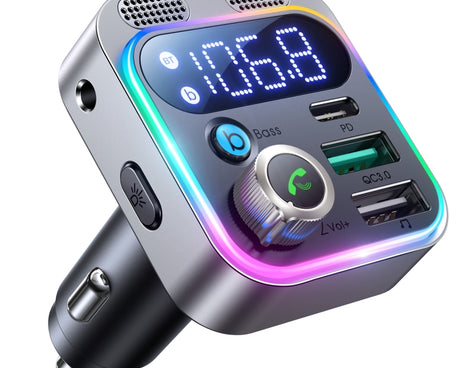 JOYROOM JR-CL16 48W Bluetooth 5.0 Car Wireless FM Transmitter, JR-CL16