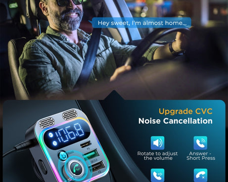 JOYROOM JR-CL16 48W Bluetooth 5.0 Car Wireless FM Transmitter, JR-CL16