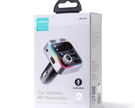JOYROOM JR-CL16 48W Bluetooth 5.0 Car Wireless FM Transmitter, JR-CL16