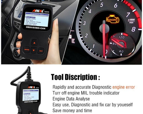 Ancel AD310 CAN OBD2 Car Engine Fault Diagnosis Tool, AD310