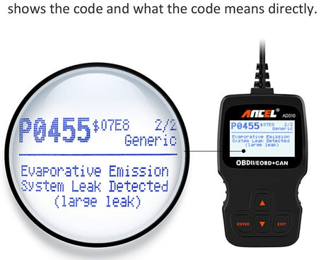 Ancel AD310 CAN OBD2 Car Engine Fault Diagnosis Tool, AD310