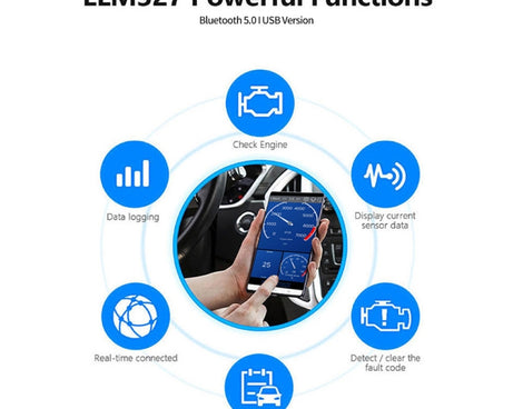 KONNWEI KW903 Bluetooth 5.0 OBD2 Car Fault Diagnostic Scan Tools Support IOS / Android