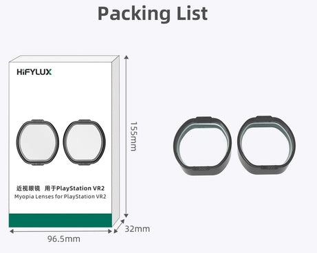 Hifylux Myopia Glasses Aspherical Resin Lens, For PlayStation VR2