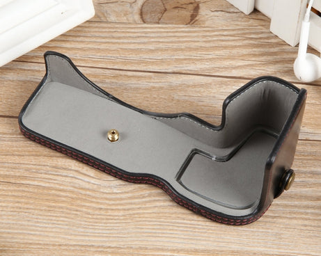 1/4 inch Thread PU Leather Camera Half Case Base, For Canon EOS R8