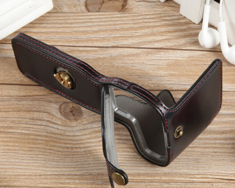 1/4 inch Thread PU Leather Camera Half Case Base, For Canon EOS R8