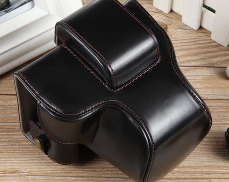 Full Body Magnetic Leather Camera Case Bag with Strap, Deluxe Edition, For Canon EOS R50, Deluxe Edition
