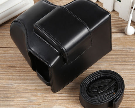 Full Body Magnetic Leather Camera Case Bag with Strap, Regular Edition, For Canon EOS R50