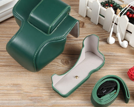 Full Body Magnetic Leather Camera Case Bag with Strap, Regular Edition, For Canon EOS R50