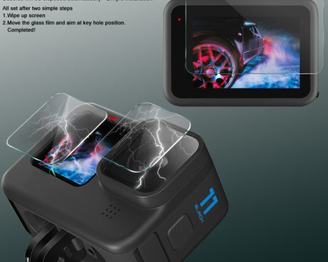 imak Rear Screen + Front Screen + Rear Camera Lens Tempered Glass Film, For GoPro HERO11 Black