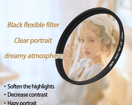 JSR Black Mist Filter Camera Lens Filter, 37mm, 43mm, 46mm, 49mm, 52mm, 55mm, 58mm, 62mm, 67mm, 72mm, 77mm, 82mm