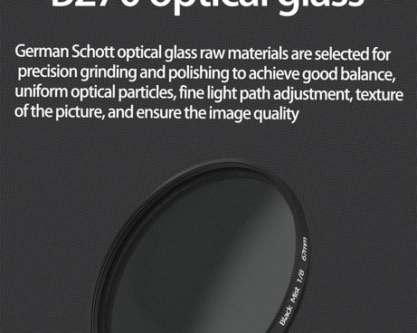 JSR Black Mist Filter Camera Lens Filter, 37mm, 43mm, 46mm, 49mm, 52mm, 55mm, 58mm, 62mm, 67mm, 72mm, 77mm, 82mm