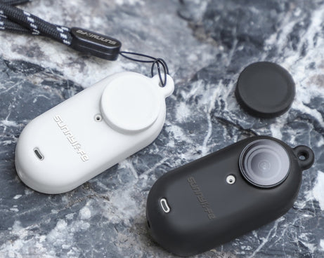 Sunnylife IST-BHT594 Camera Body Silicone Case with Lens Cap & Neck Strap, For Insta360 Go 3