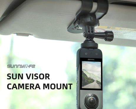 Sunnylife ZJ585 Sun Visor Camera Mount Quick Release Holder 360 Degree Rotating Vlog Bracket