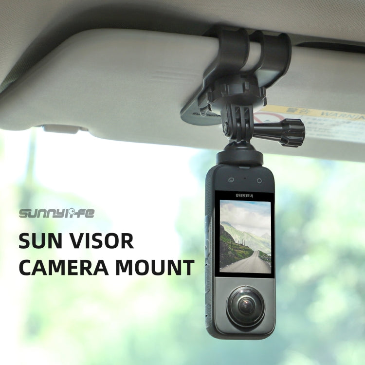 Sunnylife ZJ585 Sun Visor Camera Mount Quick Release Holder 360 Degree Rotating Vlog Bracket