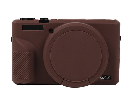 Soft Silicone Protective Case with Lens Cover, For Canon PowerShot G7 X Mark III / G7X3