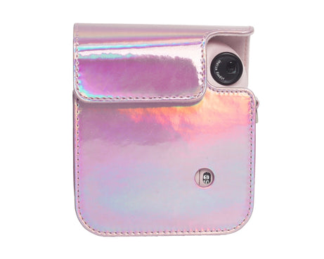 Laser Full Body Leather Case Camera Bag with Strap, For FUJIFILM instax mini 12