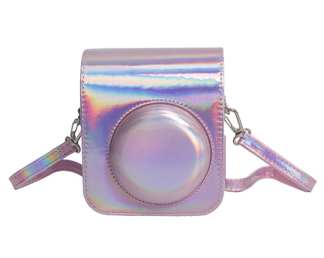 Laser Full Body Leather Case Camera Bag with Strap, For FUJIFILM instax mini 12
