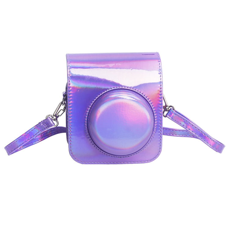 Laser Full Body Leather Case Camera Bag with Strap, For FUJIFILM instax mini 12