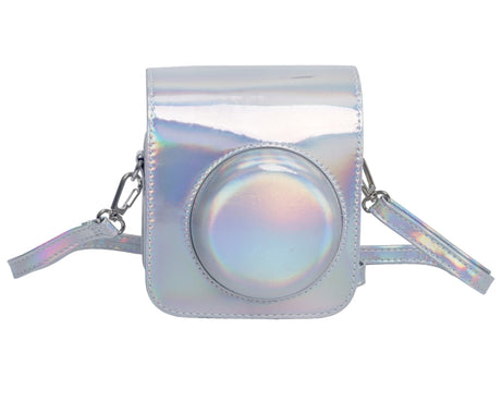 Laser Full Body Leather Case Camera Bag with Strap, For FUJIFILM instax mini 12