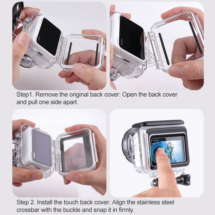 Underwater Waterproof Housing Case with Touch Back Cover